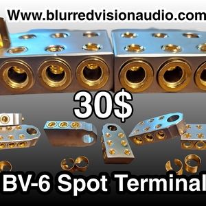 Pair of Battery Terminals 1/0 6 spot  Battery Post